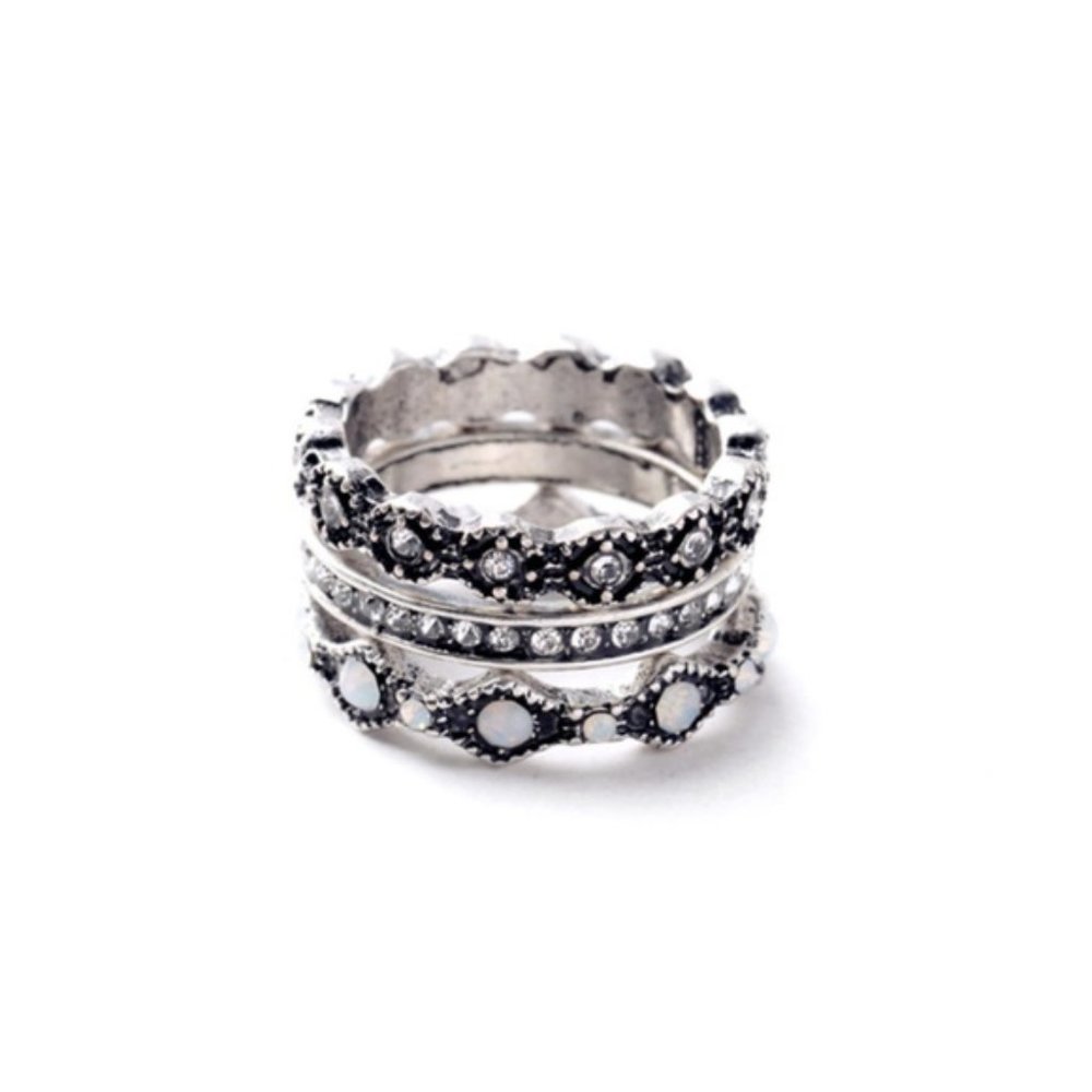 Silver Set of 3 Stacking Rings - Picture 5 of 6